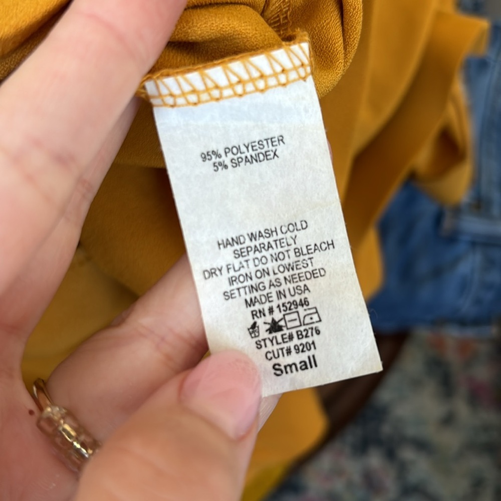 Mustard Yellow Ruffle Skirt - Picture 5 of 5
